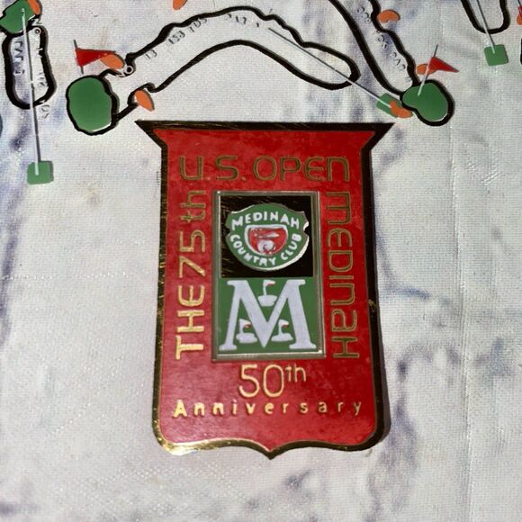 Medinah County Club 75th U.S. Open 50th Anniversary Glass Tray with Course Map. - Picture 6 of 9